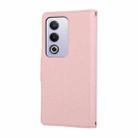 For OPPO A3 Pro India / A80 5G Round Buckle Zipper Wallet Leather Phone Case with Crossbody Strap(Pink) - 3