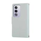 For OPPO A3 Pro India / A80 5G Round Buckle Zipper Wallet Leather Phone Case with Crossbody Strap(Sky Blue) - 3