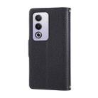 For OPPO A3 Pro India / A80 5G Round Buckle Zipper Wallet Leather Phone Case with Crossbody Strap(Black) - 3