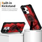 For Redmi Note 14 4G 163.25mm Shockproof Kickstand Metallic Shaft MagSafe Phone Case(Red) - 2