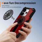 For Redmi Note 14 4G 163.25mm Shockproof Kickstand Metallic Shaft MagSafe Phone Case(Red) - 3