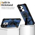 For Redmi Note 14 4G 163.25mm Shockproof Kickstand Metallic Shaft MagSafe Phone Case(Blue) - 2