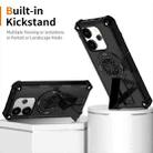 For Redmi Note 14 4G 163.25mm Shockproof Kickstand Metallic Shaft MagSafe Phone Case(Black) - 2