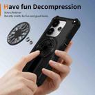 For Redmi Note 14 4G 163.25mm Shockproof Kickstand Metallic Shaft MagSafe Phone Case(Black) - 3