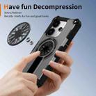 For Redmi Note 14 4G 163.25mm Shockproof Kickstand Metallic Shaft MagSafe Phone Case(Silver) - 3