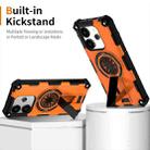For Redmi Note 14 4G 163.25mm Shockproof Kickstand Metallic Shaft MagSafe Phone Case(Orange) - 2