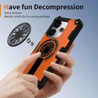 For Redmi Note 14 4G 163.25mm Shockproof Kickstand Metallic Shaft MagSafe Phone Case(Orange) - 3
