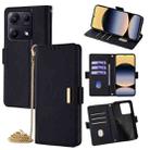 For Redmi Note 14S 4G Crossbody Chain Leather Phone Case(Black) - 1