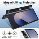 For Samsung Galaxy Z Fold6 Film Integrated Lens Frame Bracket Phone Case with Wristband(Black) - 3