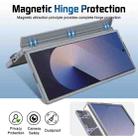For Samsung Galaxy Z Fold6 Film Integrated Lens Frame Bracket Phone Case with Wristband(Grey) - 3