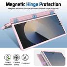 For Samsung Galaxy Z Fold7 Film Integrated Lens Frame Bracket Phone Case with Wristband(Pink) - 3
