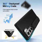 For Samsung Galaxy Z Fold7 Film Integrated Lens Frame Bracket Phone Case with Wristband(Black) - 2
