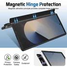 For Samsung Galaxy Z Fold7 Film Integrated Lens Frame Bracket Phone Case with Wristband(Black) - 3