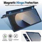 For Samsung Galaxy Z Fold7 Film Integrated Lens Frame Bracket Phone Case with Wristband(Dark Blue) - 3