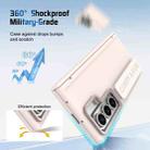 For Samsung Galaxy Z Fold7 Film Integrated Lens Frame Bracket Phone Case with Wristband(Apricot) - 2