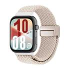 For Huawei Watch Fit 4 / Fit 4 Pro / Fit 3 Magnetic Buckle Loop Woven Watch Band(Starlight) - 1
