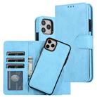 For iPhone 11 Pro KLT888-2 Retro 2 in 1 Detachable Magnetic Horizontal Flip TPU + PU Leather Case with Holder & Card Slots & Photo Frame & Wallet(Sky Blue) - 1