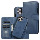 For iPhone 11 Pro KLT888-2 Retro 2 in 1 Detachable Magnetic Horizontal Flip TPU + PU Leather Case with Holder & Card Slots & Photo Frame & Wallet(Dark Blue) - 1