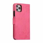 For iPhone 11 Pro Max KLT888-2 Retro 2 in 1 Detachable Magnetic Horizontal Flip TPU + PU Leather Case with Holder & Card Slots & Photo Frame & Wallet(Rose Red) - 3
