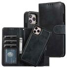 For iPhone 11 Pro Max KLT888-2 Retro 2 in 1 Detachable Magnetic Horizontal Flip TPU + PU Leather Case with Holder & Card Slots & Photo Frame & Wallet(Black) - 1