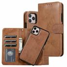 For iPhone 11 Pro Max KLT888-2 Retro 2 in 1 Detachable Magnetic Horizontal Flip TPU + PU Leather Case with Holder & Card Slots & Photo Frame & Wallet(Brown) - 1