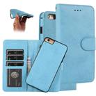 For iPhone 6 KLT888-2 Retro 2 in 1 Detachable Magnetic Horizontal Flip TPU + PU Leather Case with Holder & Card Slots & Photo Frame & Wallet(Sky Blue) - 1