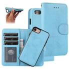 For iPhone SE 2022 / SE 2020 / 8 / 7 KLT888-2 Retro 2 in 1 Detachable Magnetic Horizontal Flip TPU + PU Leather Case with Holder & Card Slots & Photo Frame & Wallet(Sky Blue) - 1