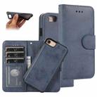 For iPhone SE 2022 / SE 2020 / 8 / 7 KLT888-2 Retro 2 in 1 Detachable Magnetic Horizontal Flip TPU + PU Leather Case with Holder & Card Slots & Photo Frame & Wallet(Dark Blue) - 1