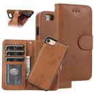For iPhone SE 2022 / SE 2020 / 8 / 7 KLT888-2 Retro 2 in 1 Detachable Magnetic Horizontal Flip TPU + PU Leather Case with Holder & Card Slots & Photo Frame & Wallet(Brown) - 1