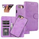 For iPhone 8 Plus / 7 Plus KLT888-2 Retro 2 in 1 Detachable Magnetic Horizontal Flip TPU + PU Leather Case with Holder & Card Slots & Photo Frame & Wallet(Purple) - 1