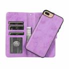 For iPhone 8 Plus / 7 Plus KLT888-2 Retro 2 in 1 Detachable Magnetic Horizontal Flip TPU + PU Leather Case with Holder & Card Slots & Photo Frame & Wallet(Purple) - 3