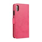 For iPhone X / XS KLT888-2 Retro 2 in 1 Detachable Magnetic Horizontal Flip TPU + PU Leather Case with Holder & Card Slots & Photo Frame & Wallet(Rose Red) - 3