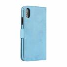 For iPhone X / XS KLT888-2 Retro 2 in 1 Detachable Magnetic Horizontal Flip TPU + PU Leather Case with Holder & Card Slots & Photo Frame & Wallet(Sky Blue) - 3