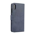 For iPhone X / XS KLT888-2 Retro 2 in 1 Detachable Magnetic Horizontal Flip TPU + PU Leather Case with Holder & Card Slots & Photo Frame & Wallet(Dark Blue) - 3