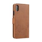 For iPhone X / XS KLT888-2 Retro 2 in 1 Detachable Magnetic Horizontal Flip TPU + PU Leather Case with Holder & Card Slots & Photo Frame & Wallet(Brown) - 3