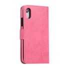 For iPhone XR KLT888-2 Retro 2 in 1 Detachable Magnetic Horizontal Flip TPU + PU Leather Case with Holder & Card Slots & Photo Frame & Wallet(Rose Red) - 2