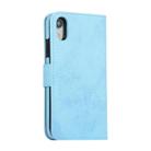 For iPhone XR KLT888-2 Retro 2 in 1 Detachable Magnetic Horizontal Flip TPU + PU Leather Case with Holder & Card Slots & Photo Frame & Wallet(Sky Blue) - 3