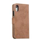 For iPhone XR KLT888-2 Retro 2 in 1 Detachable Magnetic Horizontal Flip TPU + PU Leather Case with Holder & Card Slots & Photo Frame & Wallet(Brown) - 3