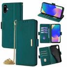 For Samsung Galaxy F06 5G Crossbody Chain Leather Phone Case(Green) - 1