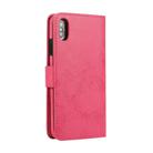 For iPhone XS Max KLT888-2 Retro 2 in 1 Detachable Magnetic Horizontal Flip TPU + PU Leather Case with Holder & Card Slots & Photo Frame & Wallet(Rose Red) - 3