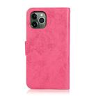 For iPhone 12 mini KLT888-2 Retro 2 in 1 Detachable Magnetic Horizontal Flip TPU + PU Leather Case with Holder & Card Slots & Photo Frame & Wallet(Rose Red) - 3