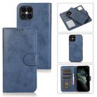For iPhone 12 / 12 Pro KLT888-2 Retro 2 in 1 Detachable Magnetic Horizontal Flip TPU + PU Leather Case with Holder & Card Slots & Photo Frame & Wallet(Dark Blue) - 1