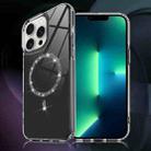 For iPhone 13 Pro Max Transparent MagSafe Glitter Powder Acrylic Phone Case(Black) - 1