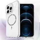 For iPhone 12 Pro Max Transparent MagSafe Glitter Powder Acrylic Phone Case(White) - 1