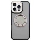 For iPhone 16 Pro Max Skin-feel Two-color Edge Strips 360 MagSafe Holder Phone Case(Titanium Gray) - 1
