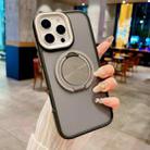 For iPhone 14 Skin-feel Two-color Edge Strips 360 MagSafe Holder Phone Case(Titanium Gray) - 2