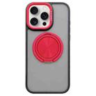 For iPhone 13 Pro Skin-feel Two-color Edge Strips 360 MagSafe Holder Phone Case(Red) - 1