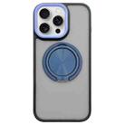 For iPhone 13 Pro Skin-feel Two-color Edge Strips 360 MagSafe Holder Phone Case(Dark Blue) - 1