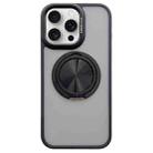 For iPhone 13 Pro Skin-feel Two-color Edge Strips 360 MagSafe Holder Phone Case(Black) - 1
