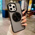 For iPhone 12 Skin-feel Two-color Edge Strips 360 MagSafe Holder Phone Case(Black) - 2